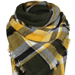 NEW Soft Plaid Large Blanket Scarf - Never Worn